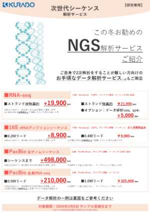 【倉敷紡績】NGS解析サービス キャンペーン